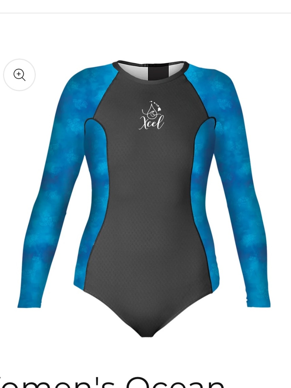 Women's Ocean Ramsey Long Sleeve UV Spring Suit - Blue & Black